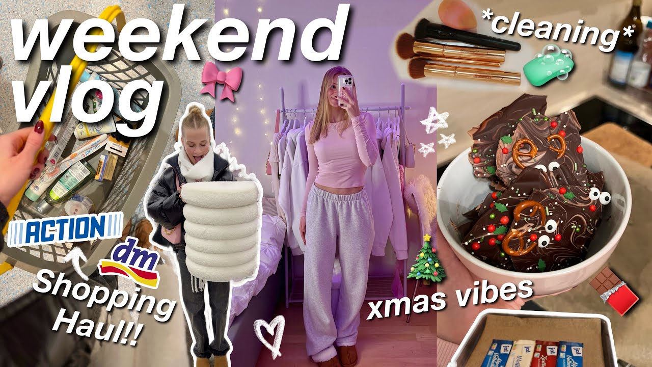 WEEKEND Vlog!!🎀Shopping & Haul +Bruchschokolade machen🎄*produktiv*🧸