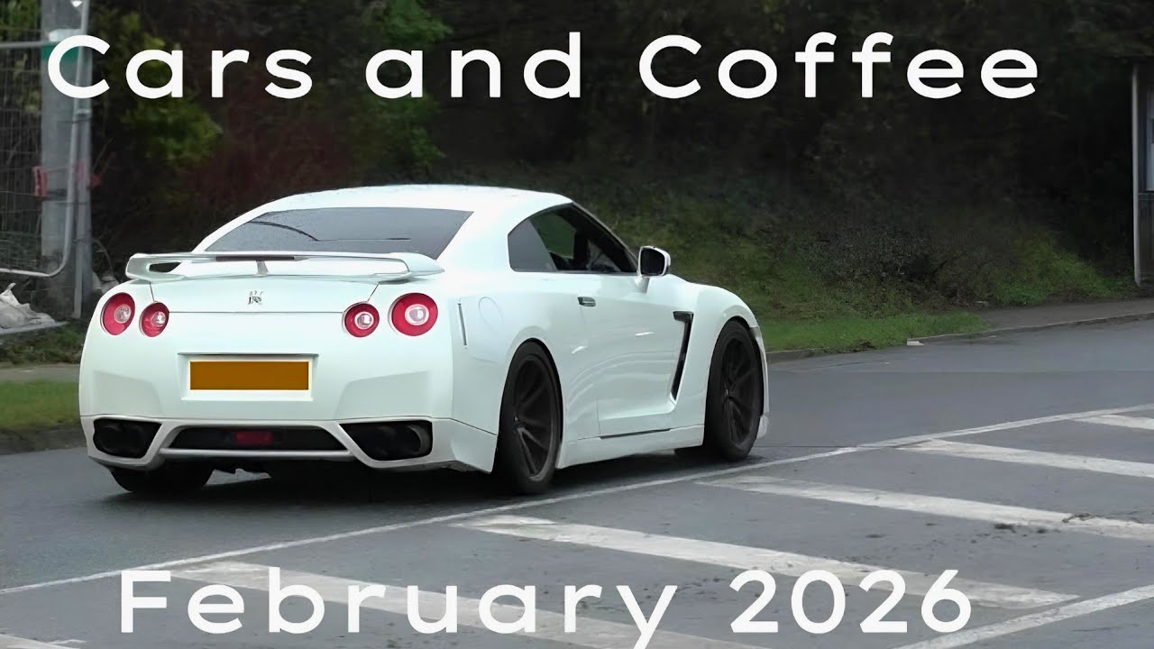 Cars leaving Cars and Coffee February 2026