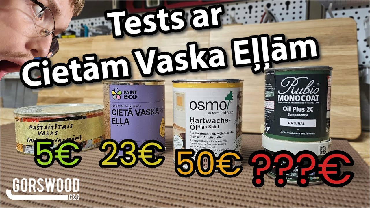 Tests Ar Cietām Vaska Eļļām | Osmo, Rubio Monocoat, Paint Eco
