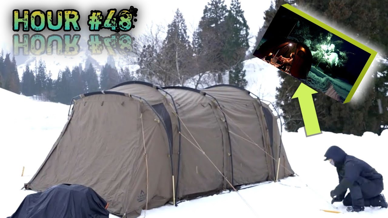 Barf Mein Tent Setup – Extreme Winter Camping! ❄️🏕️|| #camping #thunderstorm #survival 