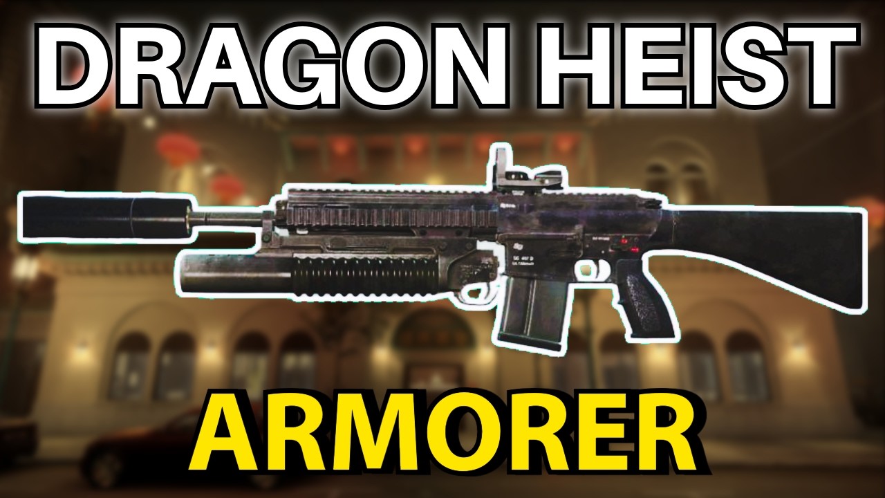 PAYDAY 2 - Dragon Heist DSOD Solo No Ai, Downs, Assets, Converts, Uppers, Throwable - Armorer Build