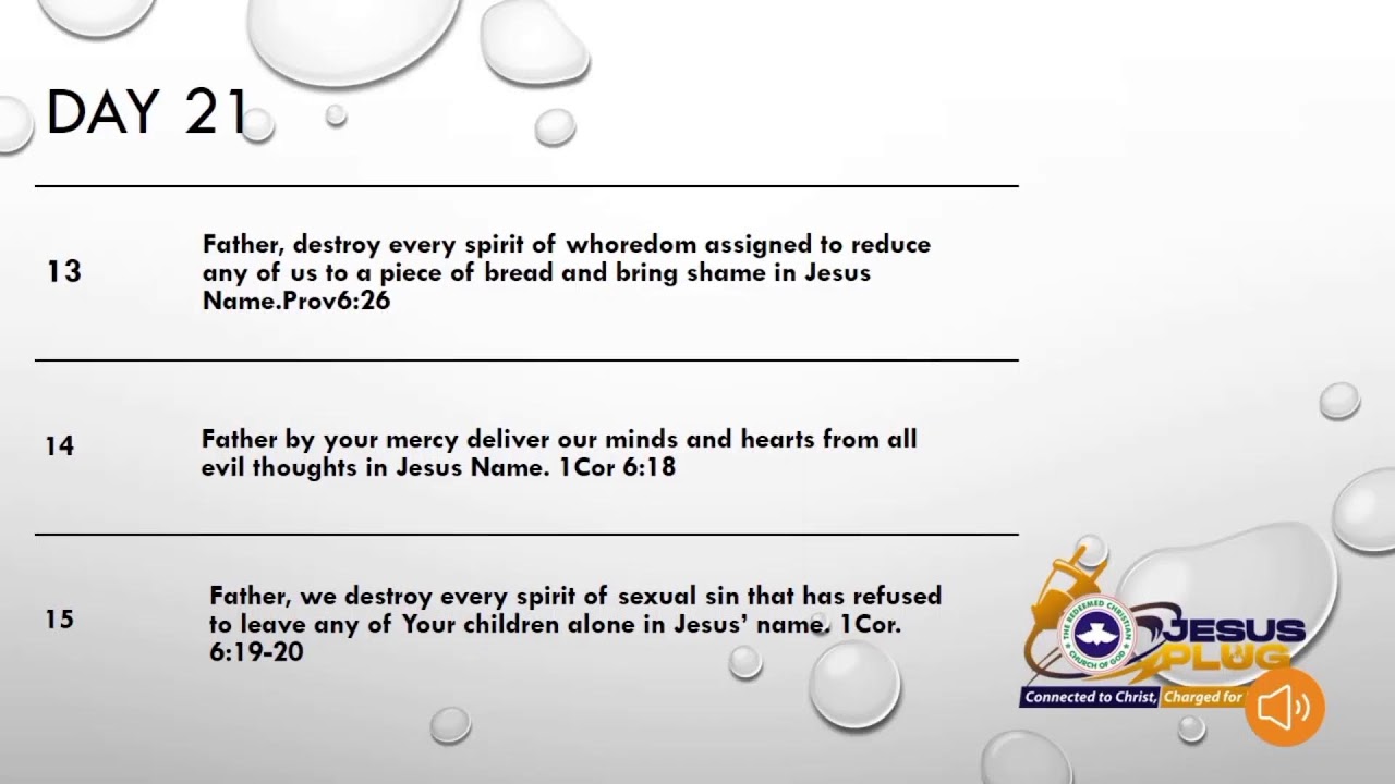 RCCG Fasting & Prayers Day 21, RCCG Jesus Plug