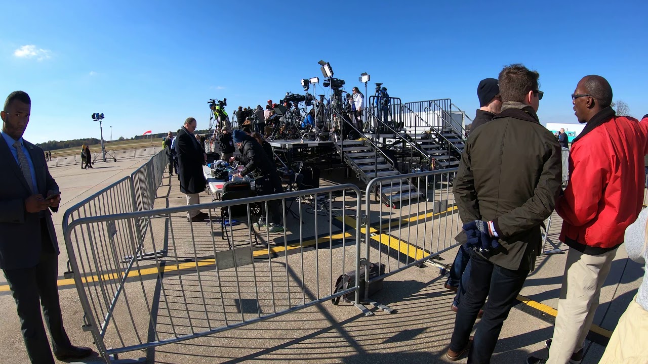 1:15 PM Just got in Trump Rally- Show Press Box - Tupelo Mississippi