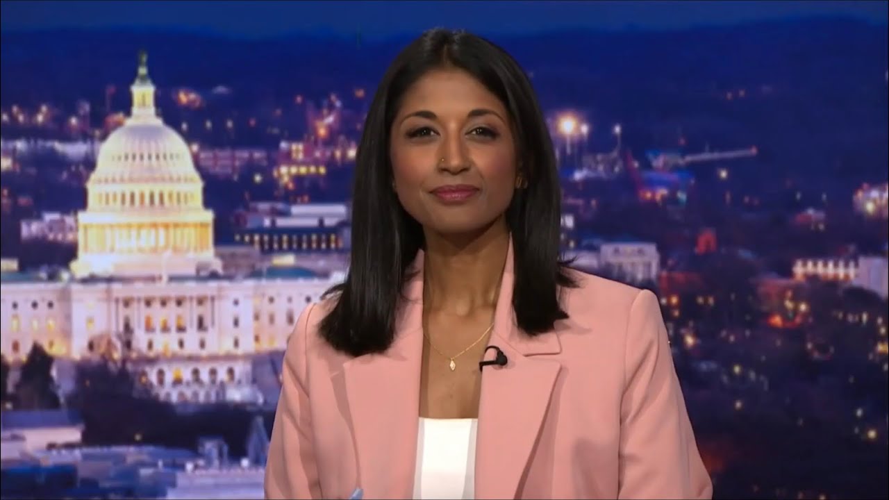 BBC News merger (with Sumi Somaskanda) from Washington 01,02,03GMT - 4 April 2023
