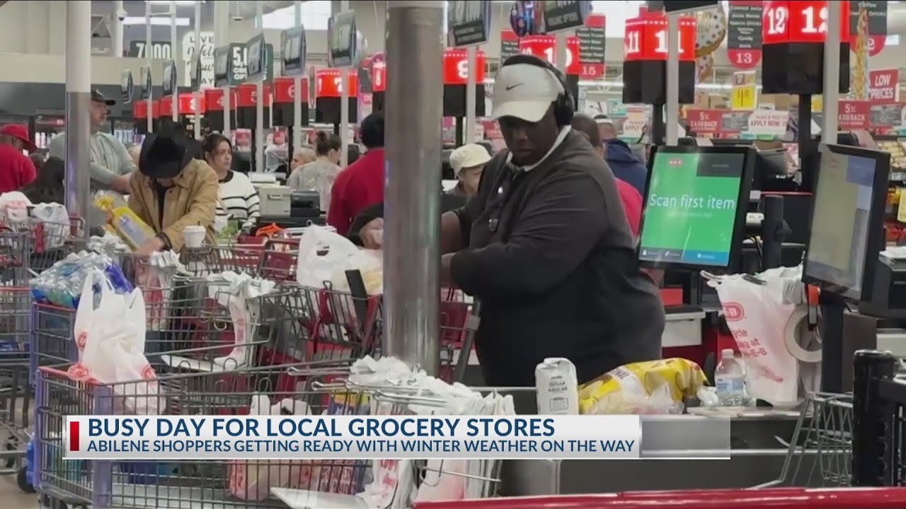 Abilene grocery stores busy ahead of winter weather