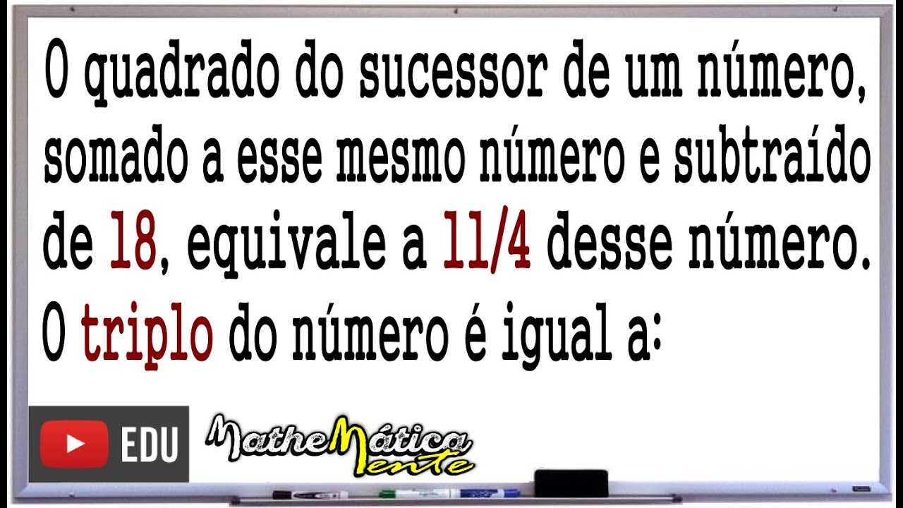 PROBLEMAS DE MATEMÁTICA COM EQUAÇÃO DO 2º GRAU - Prof. Robson Liers - Mathematicamente