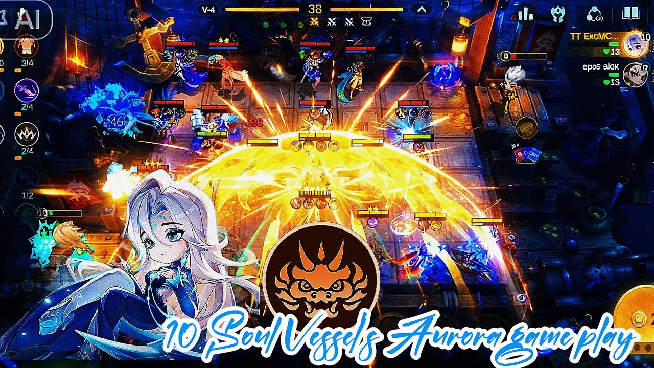 10 Soul vessels aurora game play,#magicchessgogo #mobilelegends #mlbb 