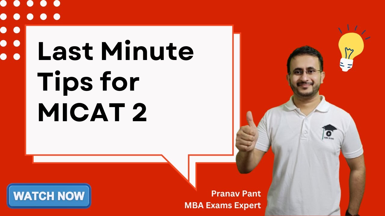 Exam Day Tips for MICAT 2 | Section-Wise Strategy | Psychometric and Descriptive Test guide