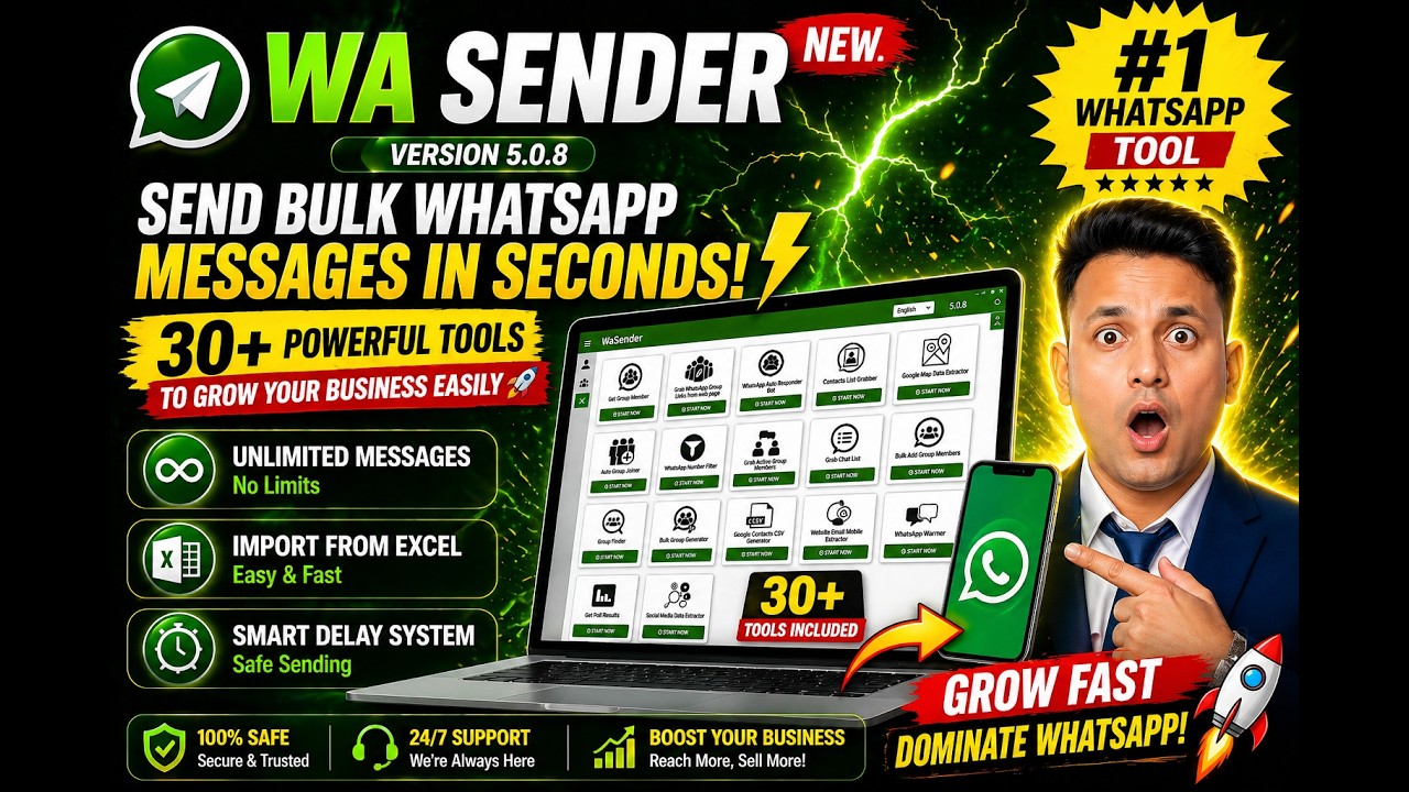👉 30+ Tools WA Sender 🔥 | Bulk WhatsApp Messaging Tool (Full Demo)