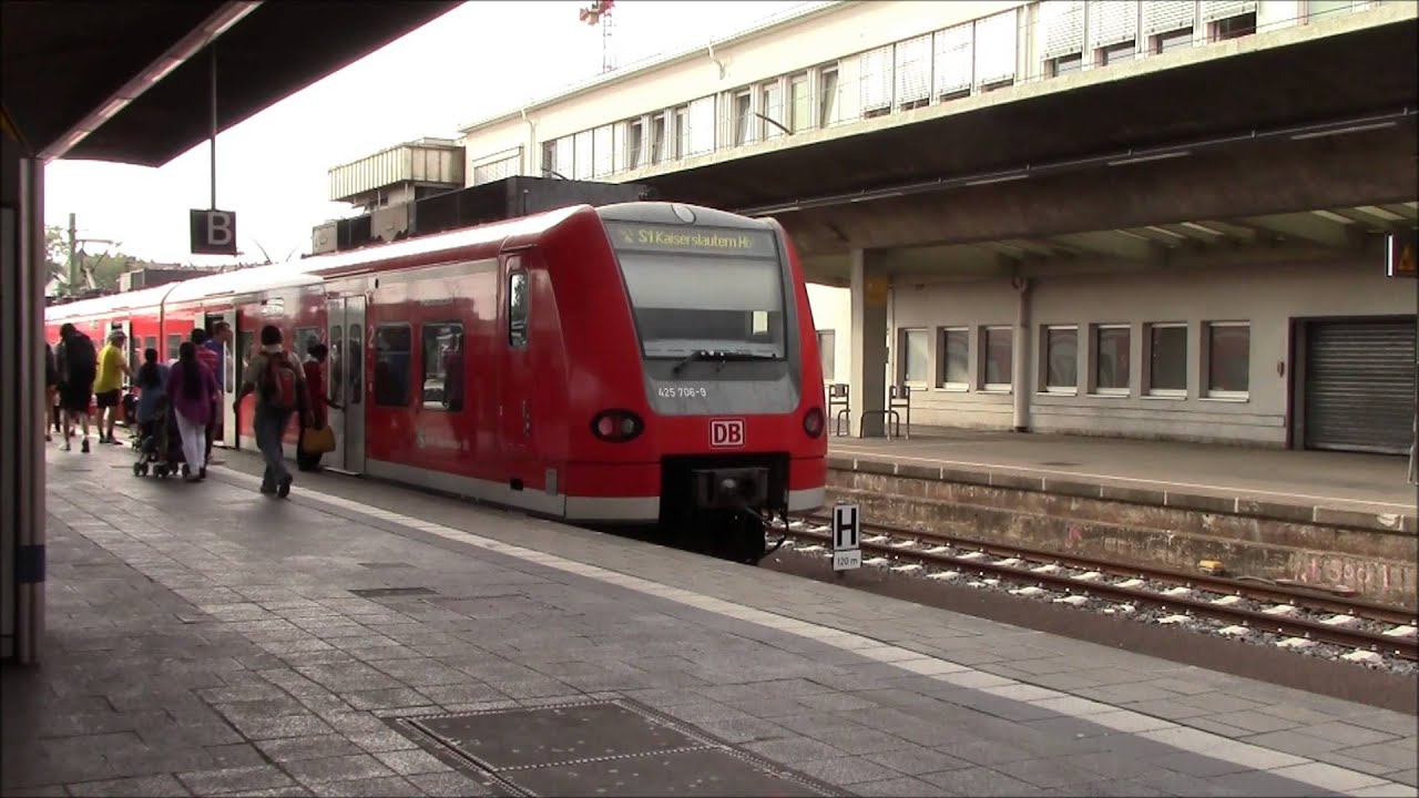 S1 Bound for Kaiserslautern Departing from Heidelberg Hauptbahnhof, Germany 03/Aug/2014