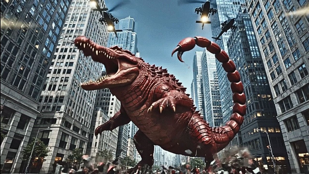 KONG VS. GIANT HYBRID CROCODILE: Giant Ape vs Mutant Beast