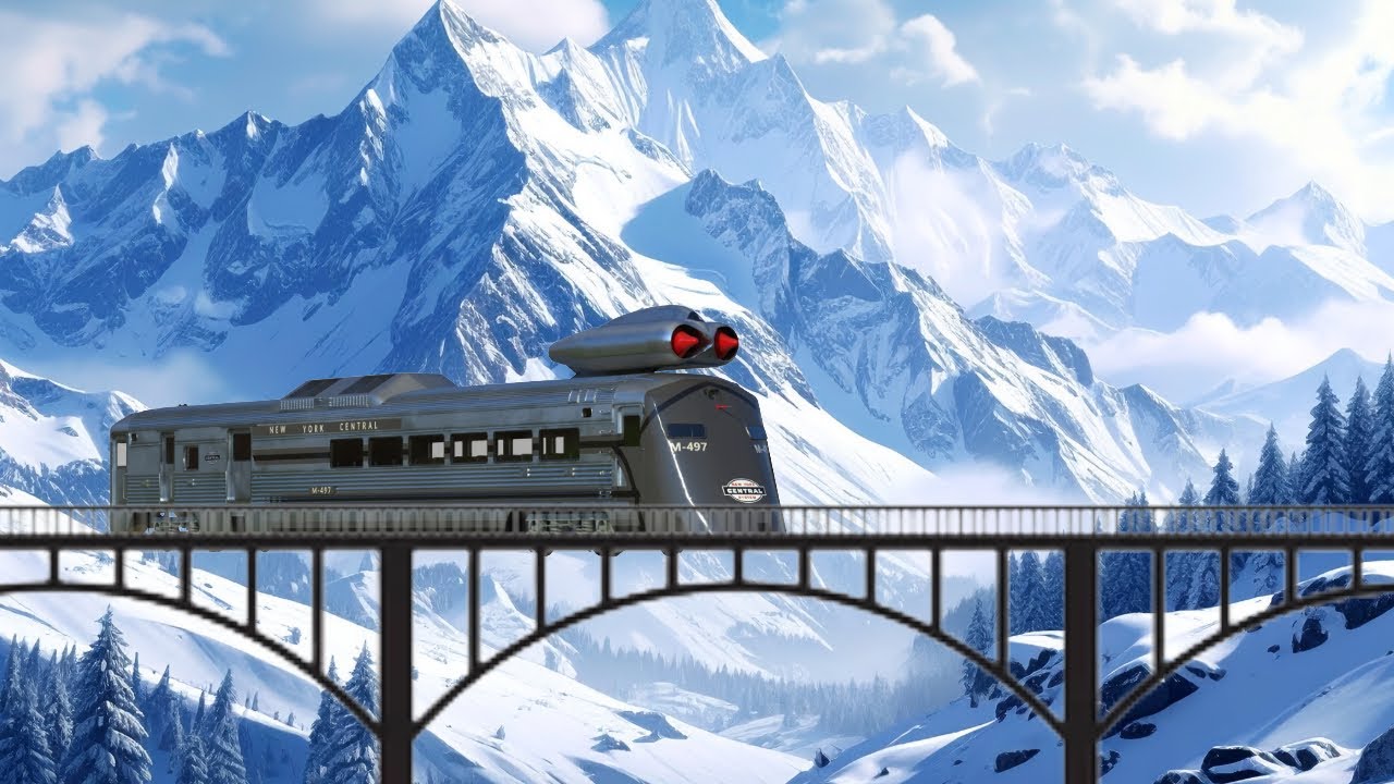 Riding Up the Snow Mountain in a Jet-Powered Train | Roblox Train Testing
