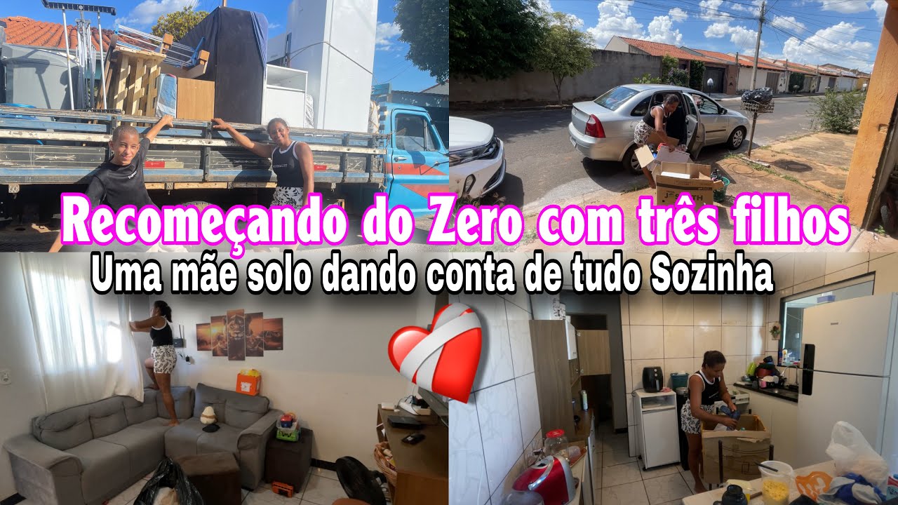RECOMEÇANDO DO ZERO COM TRÊS FILHOS 😭💔 NOSSO NOVO LAR 🏡 || mudando pra uma casa maior 