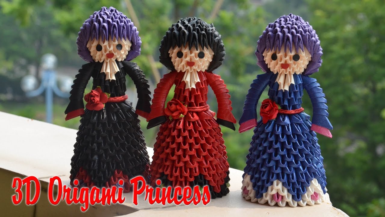 3D ORIGAMI PRINCESS | PAPER PRINCESS DOLL HANDMADE DECORATION