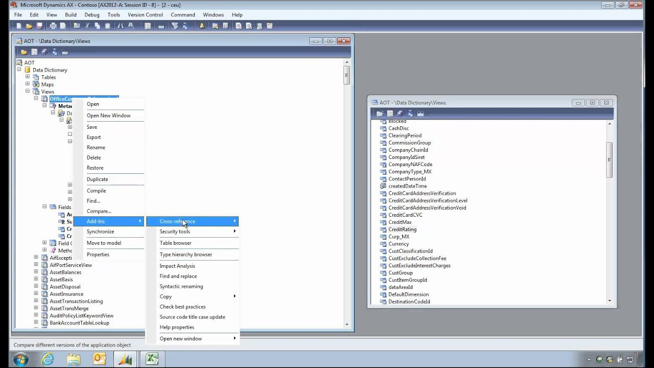 Microsoft Dynamics AX 2012 Office add-in Ad-hoc report of customer balances