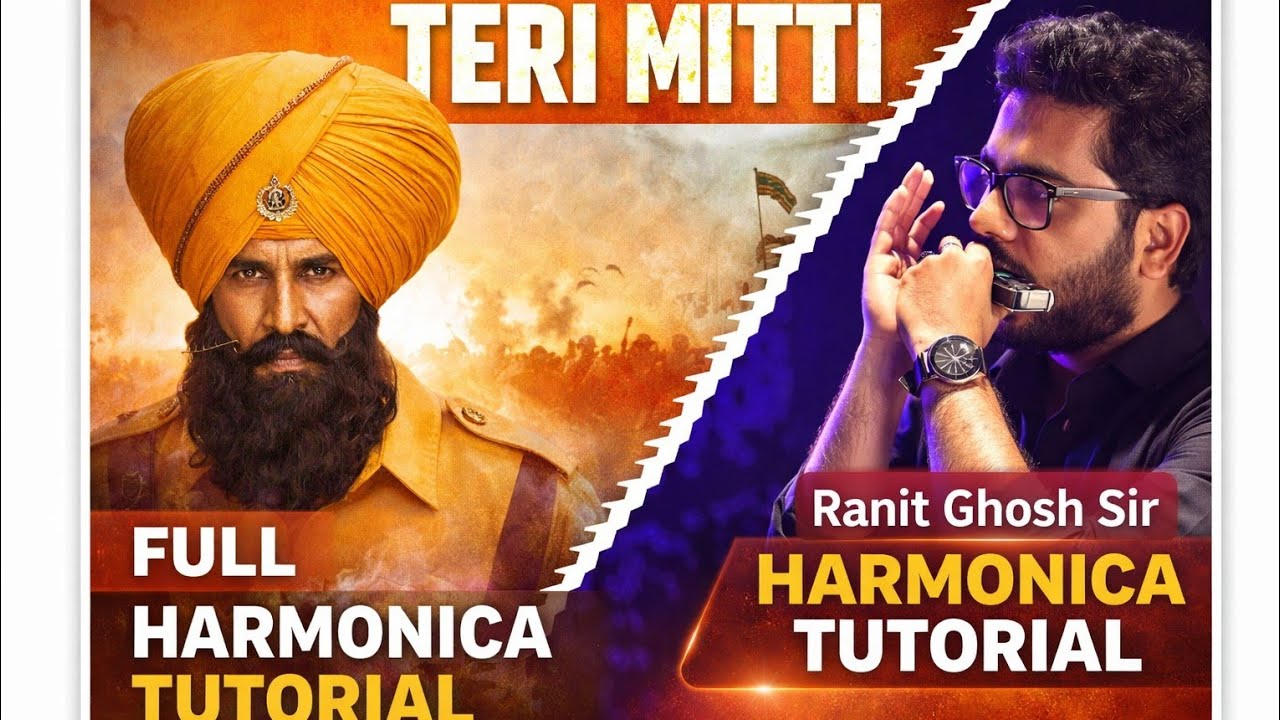 Teri Mitti – FULL Harmonica Tutorial by Ranit Sir 🎵Step-by-Step Lesson with Feel & Emotion