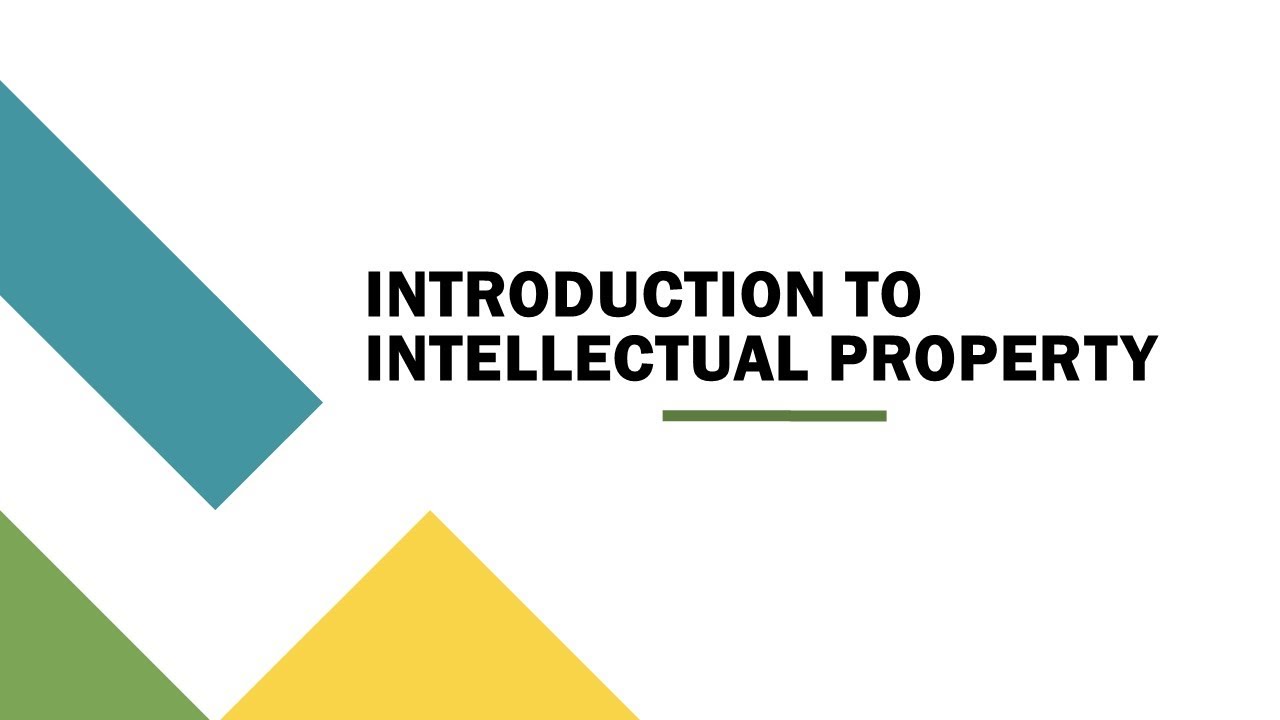 Introduction to Intellectual Property Law