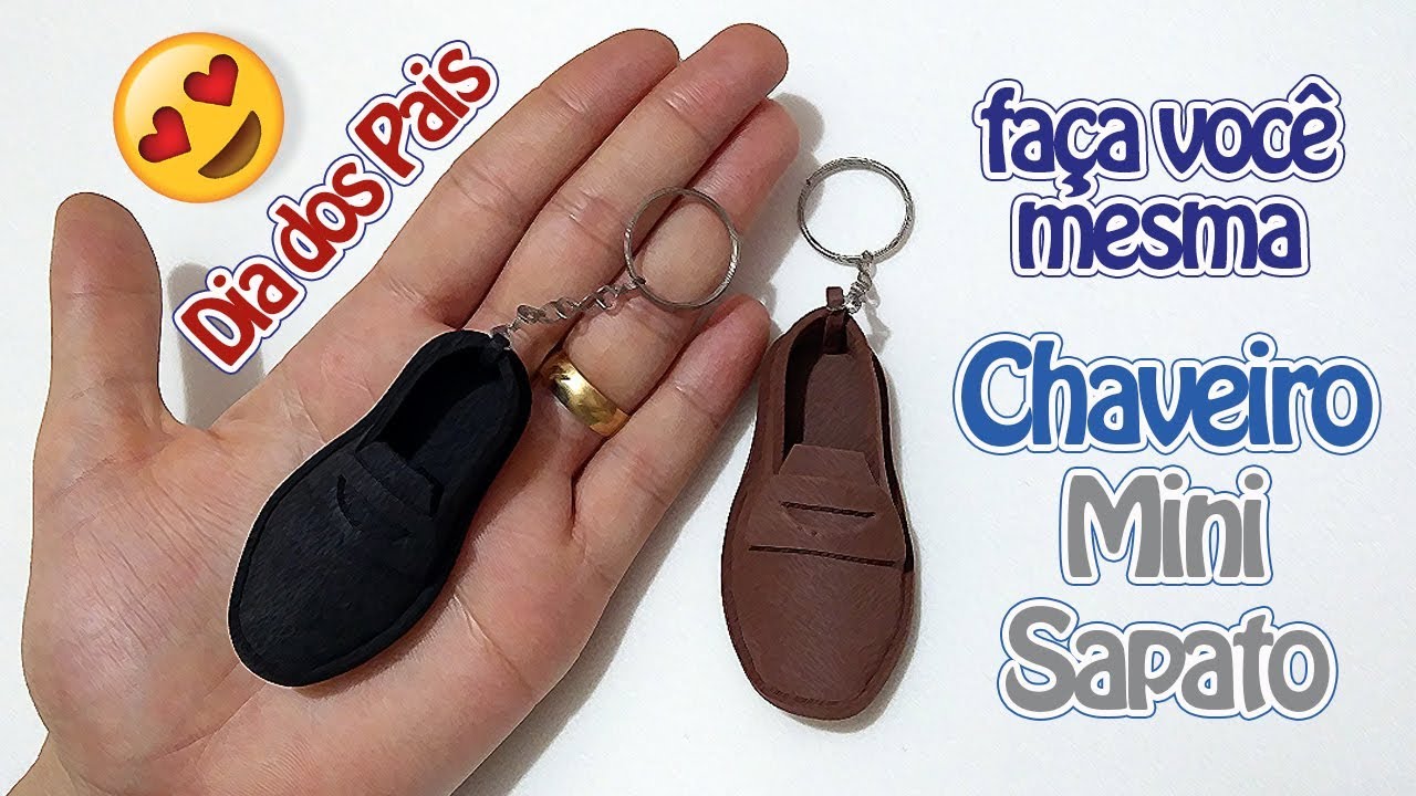 Como Fazer Chaveiro Mini Sapato (Dia dos Pais) | Criatividades da Dê