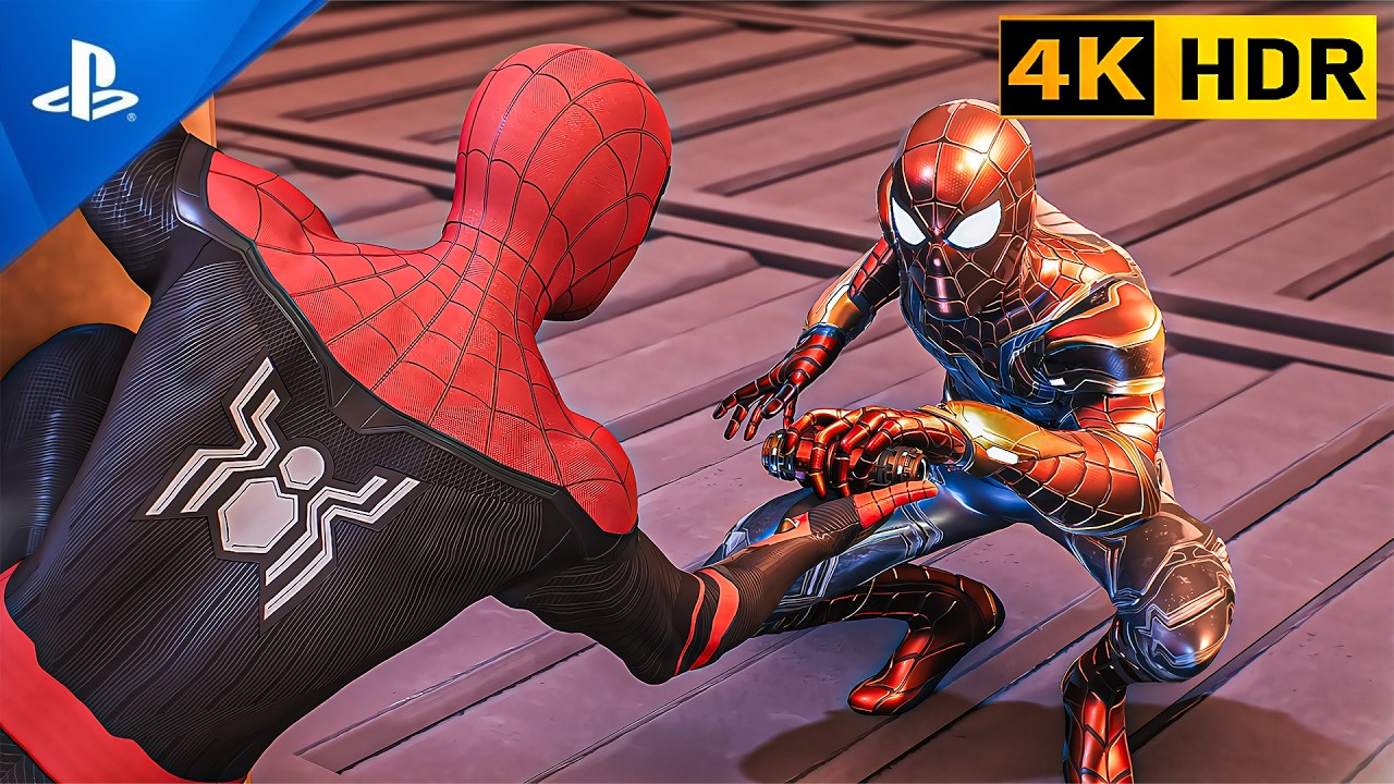 TOM HOLLAND COMBO SUIT NOWAY & STARK SAVE GANKEE AND MOM 4K HDR
