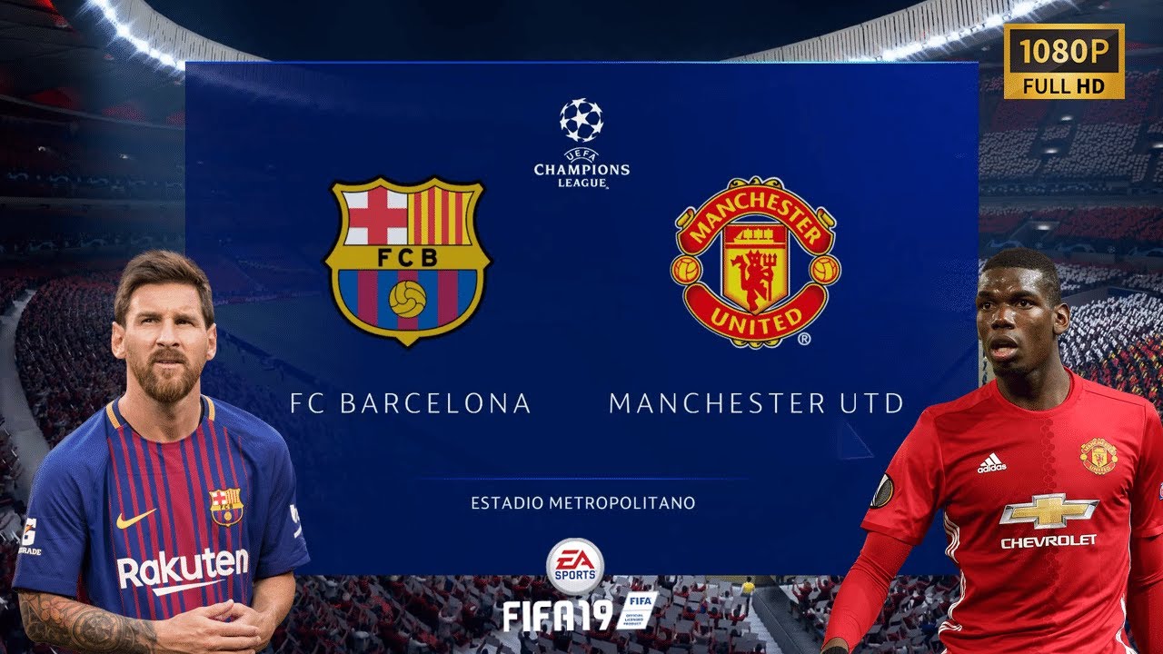 FIFA 19 | Барселона против Манчестер Юнайтед | Лига чемпионов УЕФА | Геймплей на ПК | 1080p HD