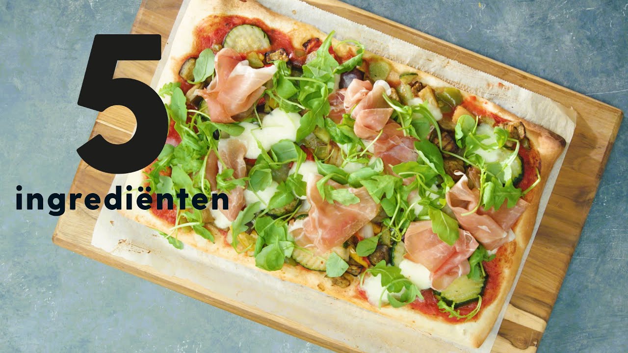 Wat eten we vandaag? Plaatpizza met prosciutto  - Allerhande