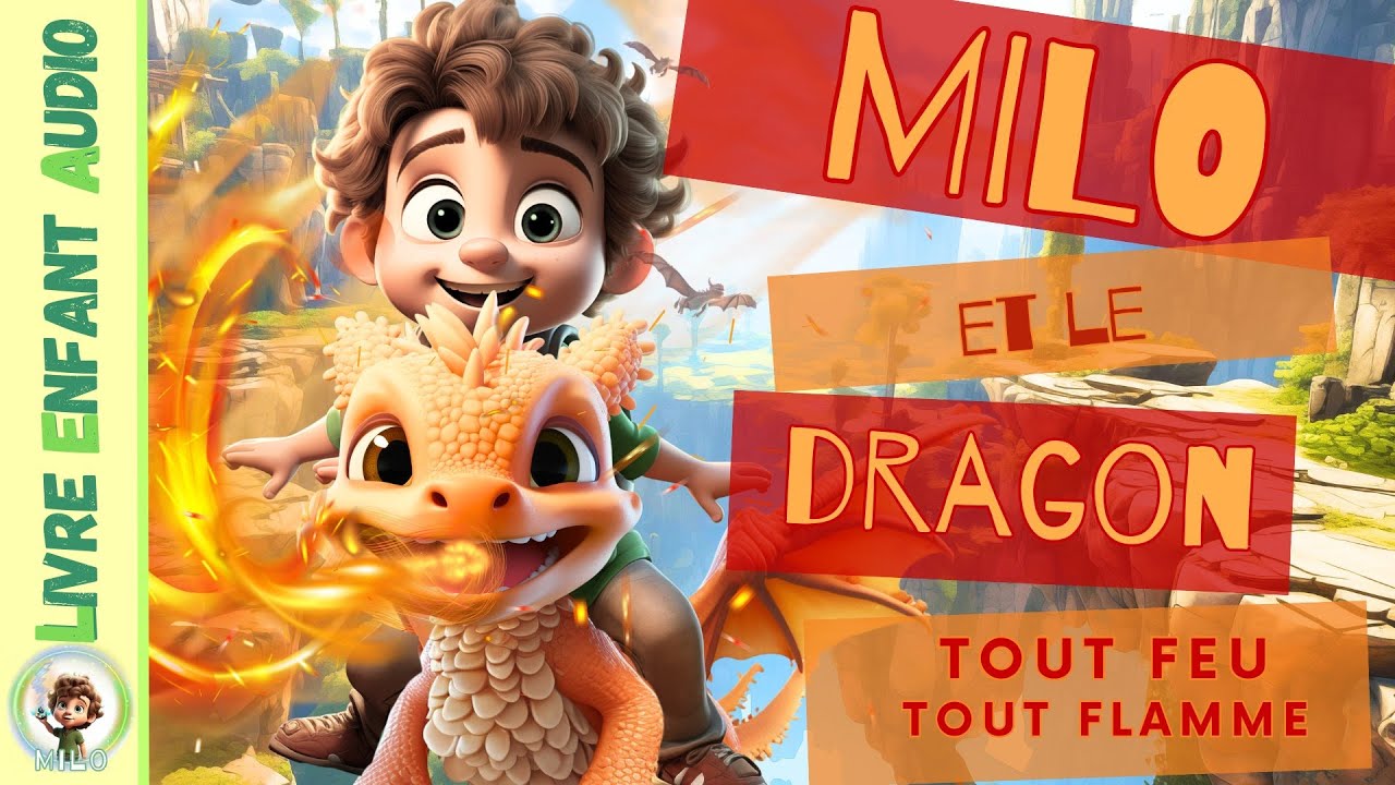 MILO ET LE DRAGON, tout feu, tout flamme. Livre enfant audio. Audiobook anim&eacute; et histoire du soir.
