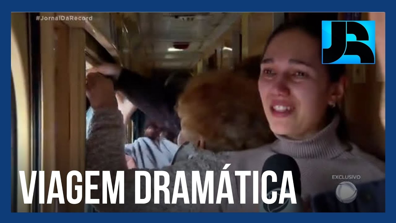 Guerra na Europa: enviados do Jornal da Record acompanham viagem de trem de imigrantes ucranianos
