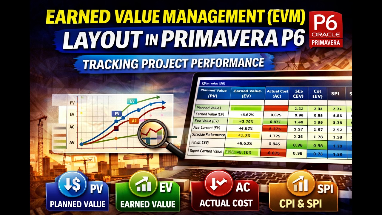 Earned Value Management (EVM) Layout in Primavera P6