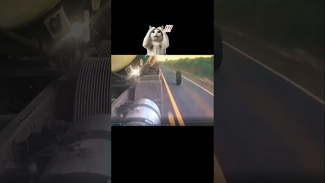 Lost Wheels on the Highway! 🛣️😱 Rosana.andrea.miranda #truckdriver #automobile #lkw #bigrig #hgv