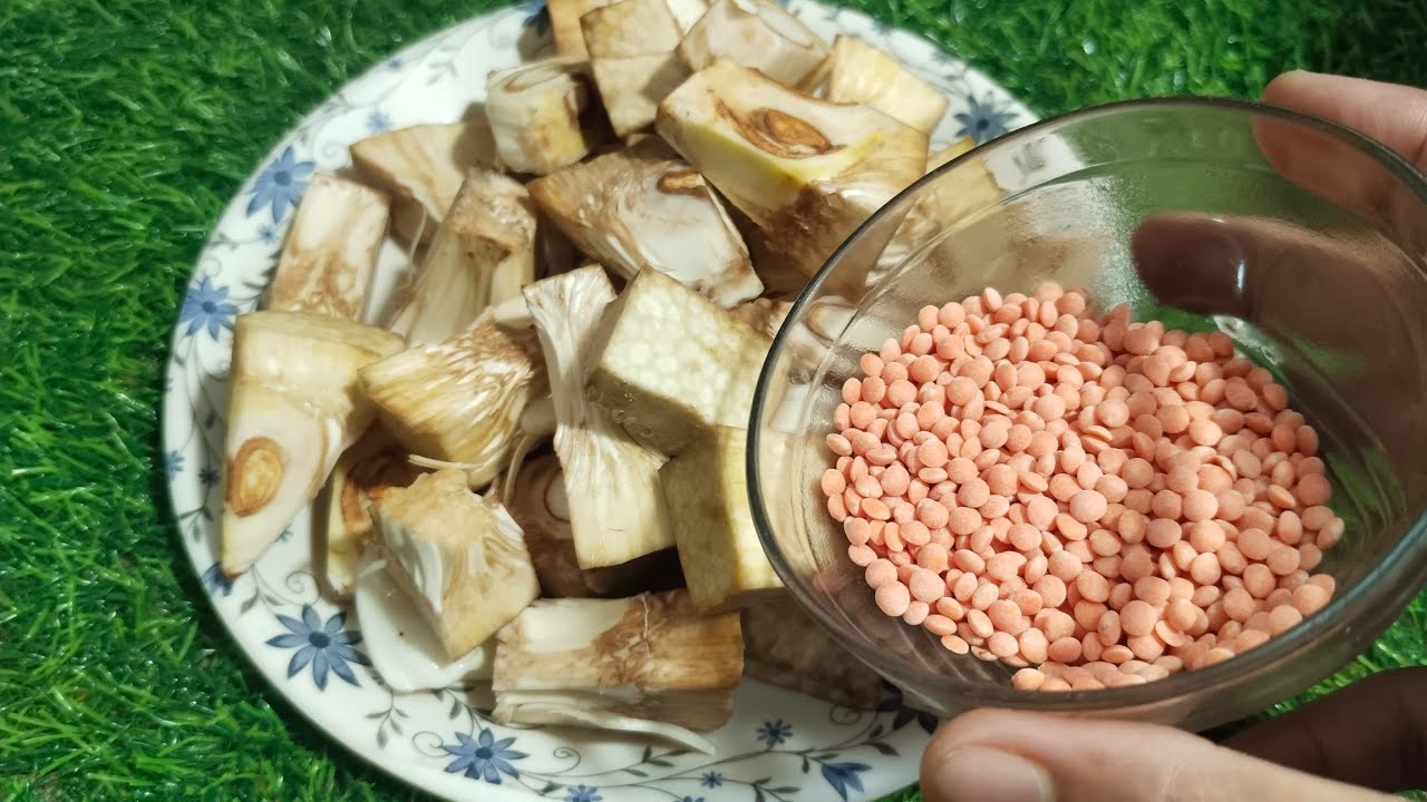 এঁচোড় এর মধ্যে অল্প একটু মসুর ডাল দিয়ে অসাধারণ স্বাদের নতুন রেসিপি।।Enchor Er Unique Recipe....