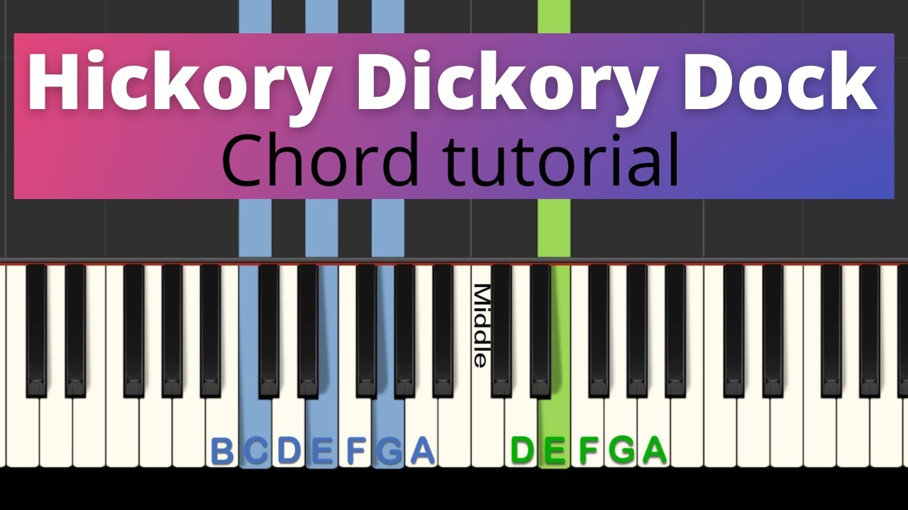 Hickory Dickory Dock: piano chord tutorial