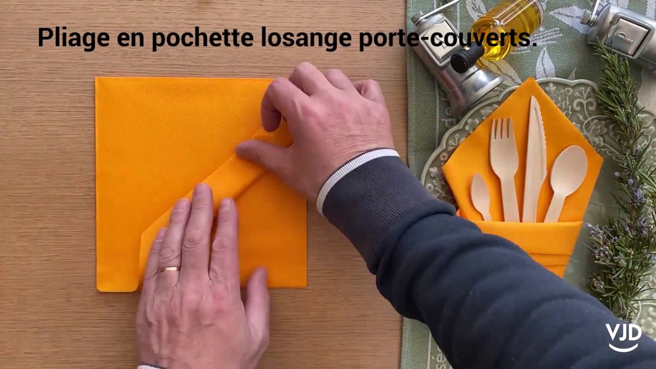 TUTO : Un pliage pochette intissé élégance porte-couverts !