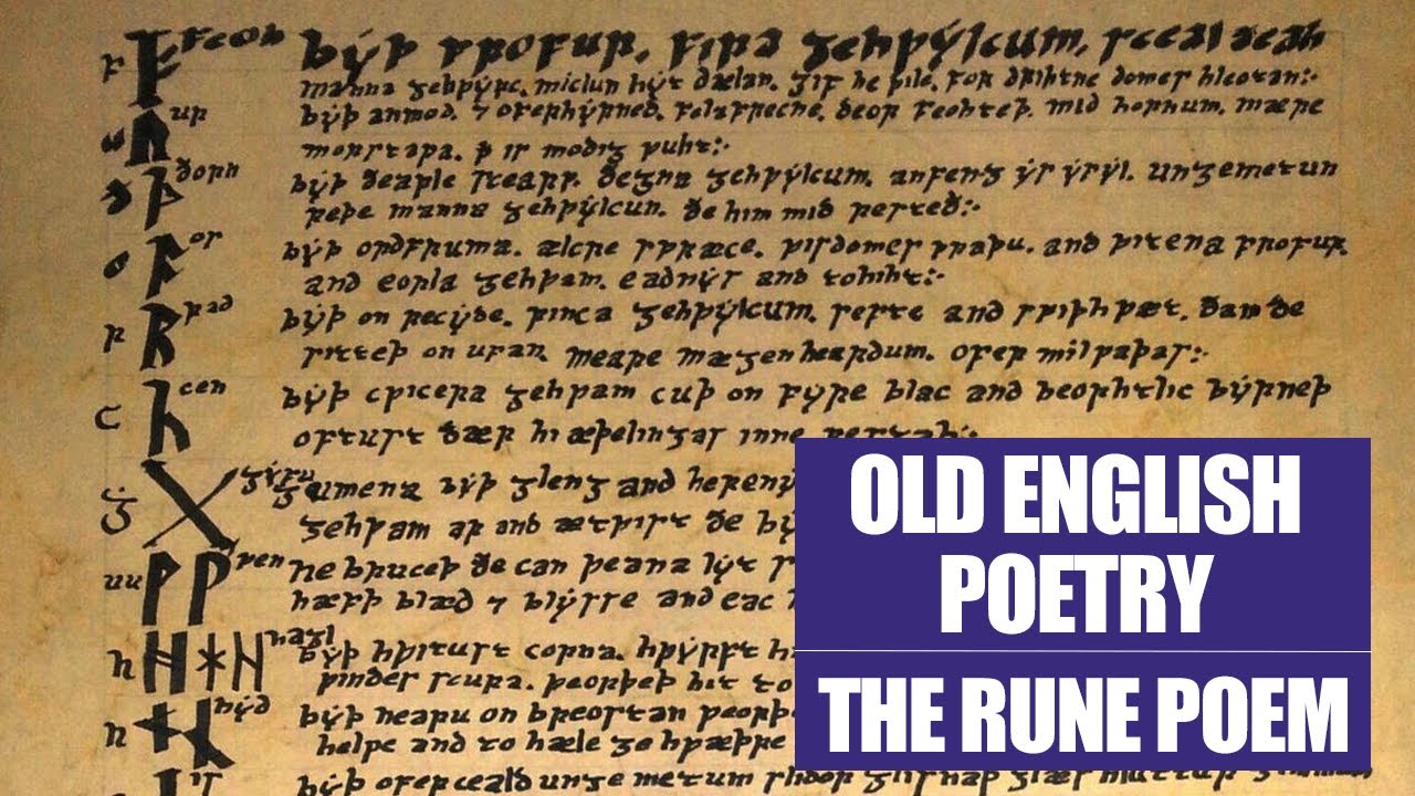Old English Poetry: The Rune Poem (Reading)