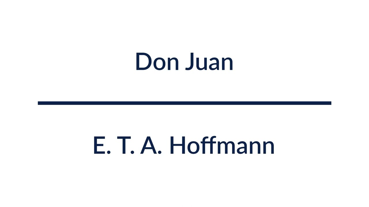 Don Juan - E. T. A. Hoffmann | Audiobook Całość!