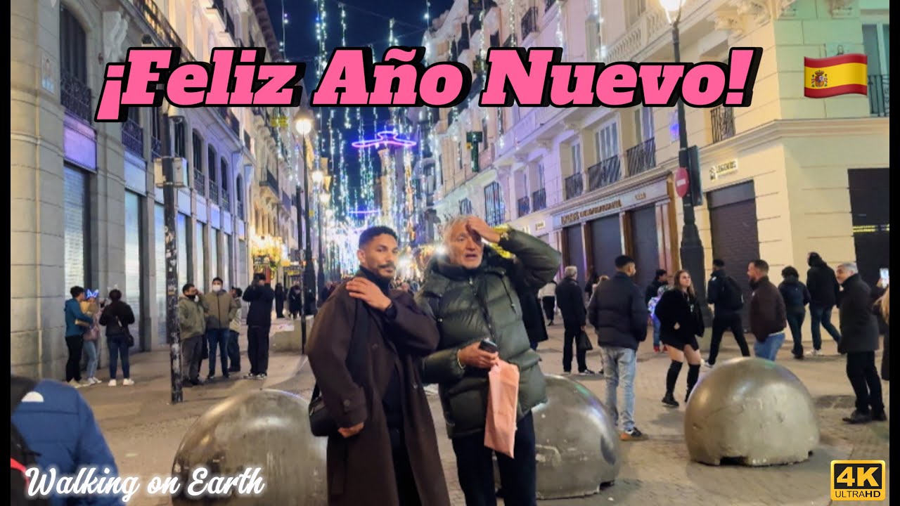 New Year’s Eve in Madrid | City Atmosphere Before 2026 | Madrid Walking Tour (4K/60fps) 🇪🇸