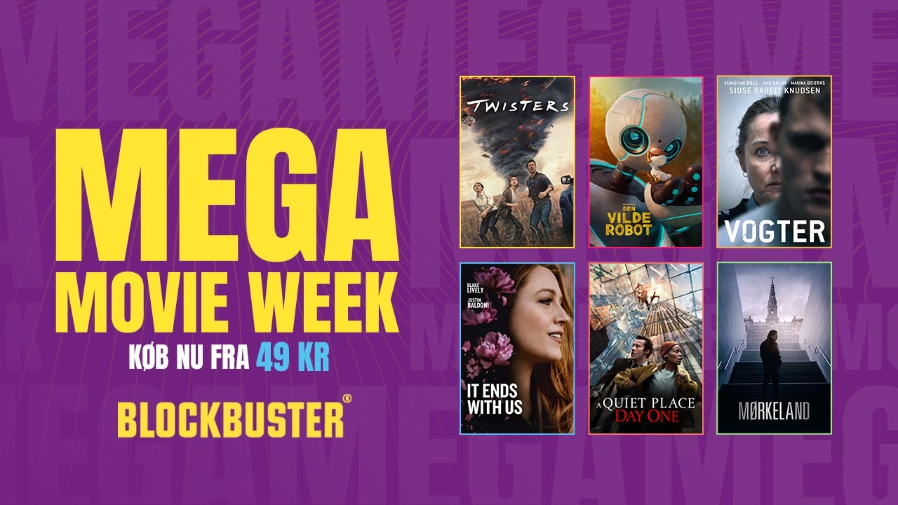 Mega Movie Week | K&oslash;b nu fra 49 kr p&aring; Blockbuster.dk 🍿
