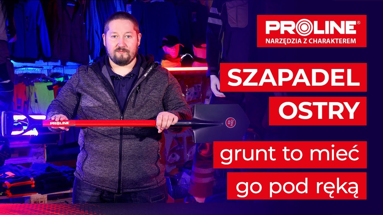 Szpadel ostry. Grunt to mieć go pod ręką.