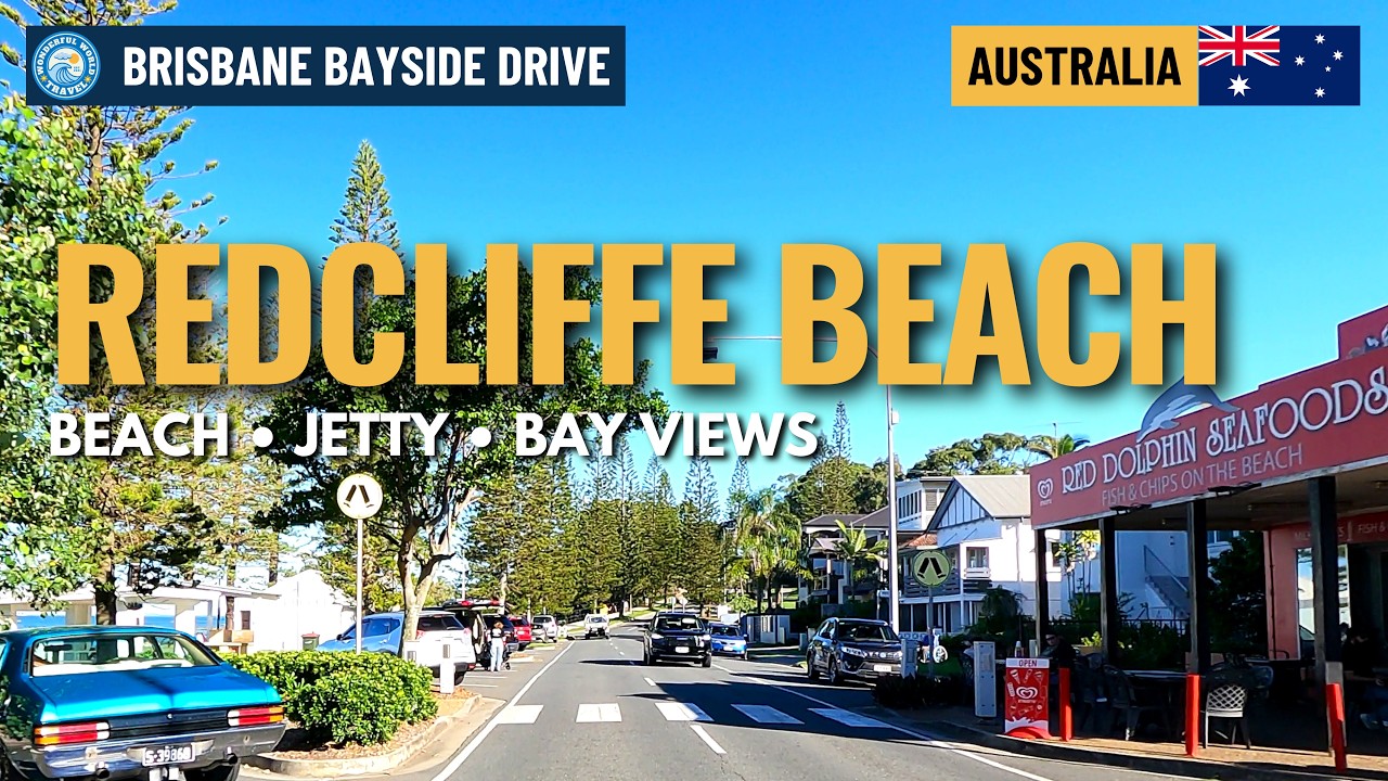 Scenic Drive through Amazing Redcliffe Beach, Brisbane Australia [4K] - Wonderful World