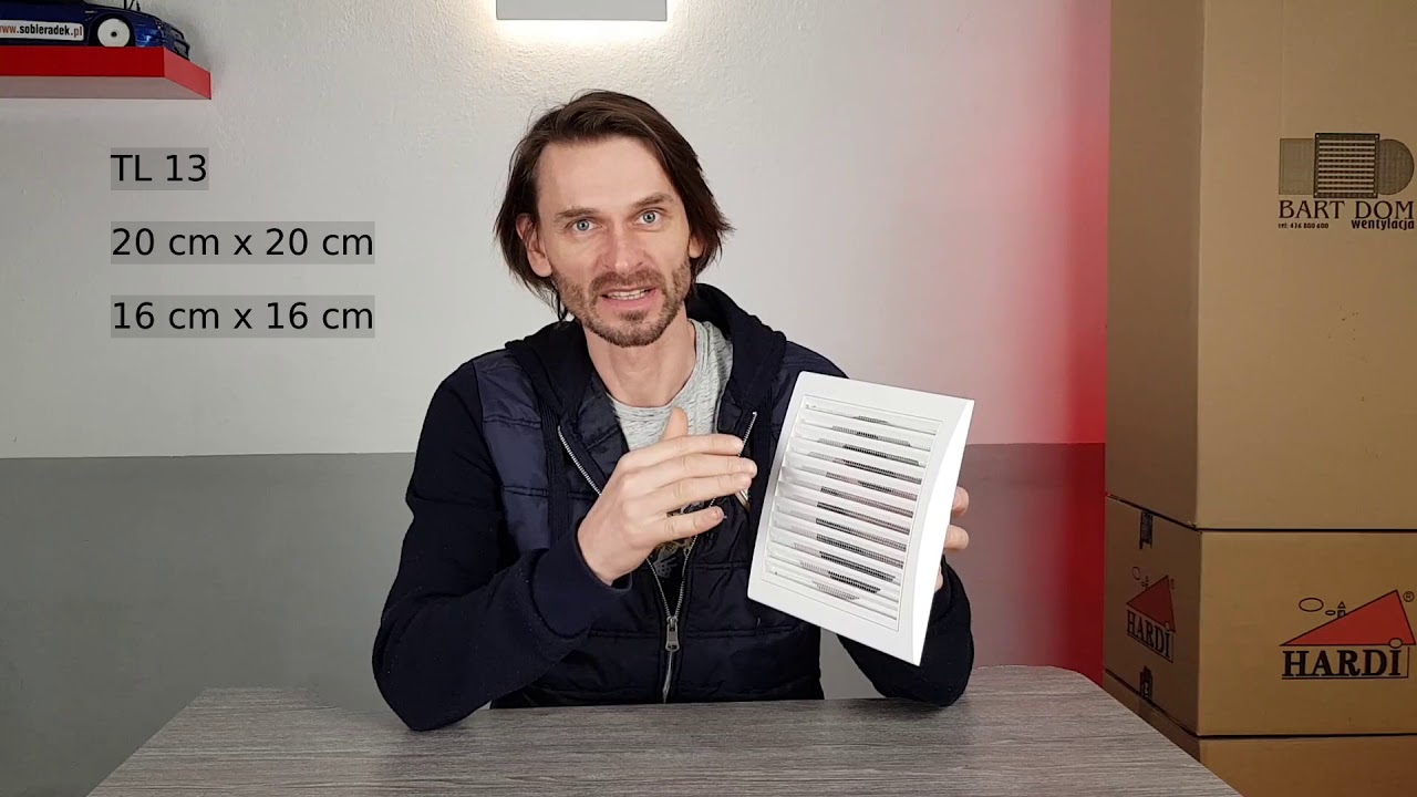 Film przedstawia opis kratki wentylacyjnej firmy Awenta TL13