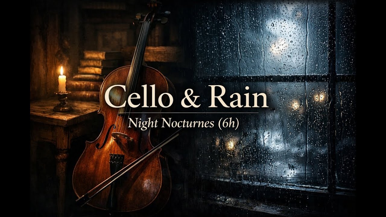 Cello & Rain — Night Nocturnes for Sleep & Solitude (6h)