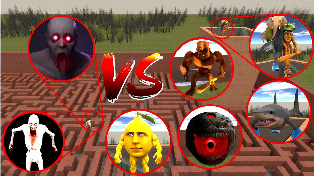 //Sonic VS Tung Tung Tung Sahur VS SCP 096 VS UdinDin In Garry's Mod.#scp096  #garrysmod  #nextbots