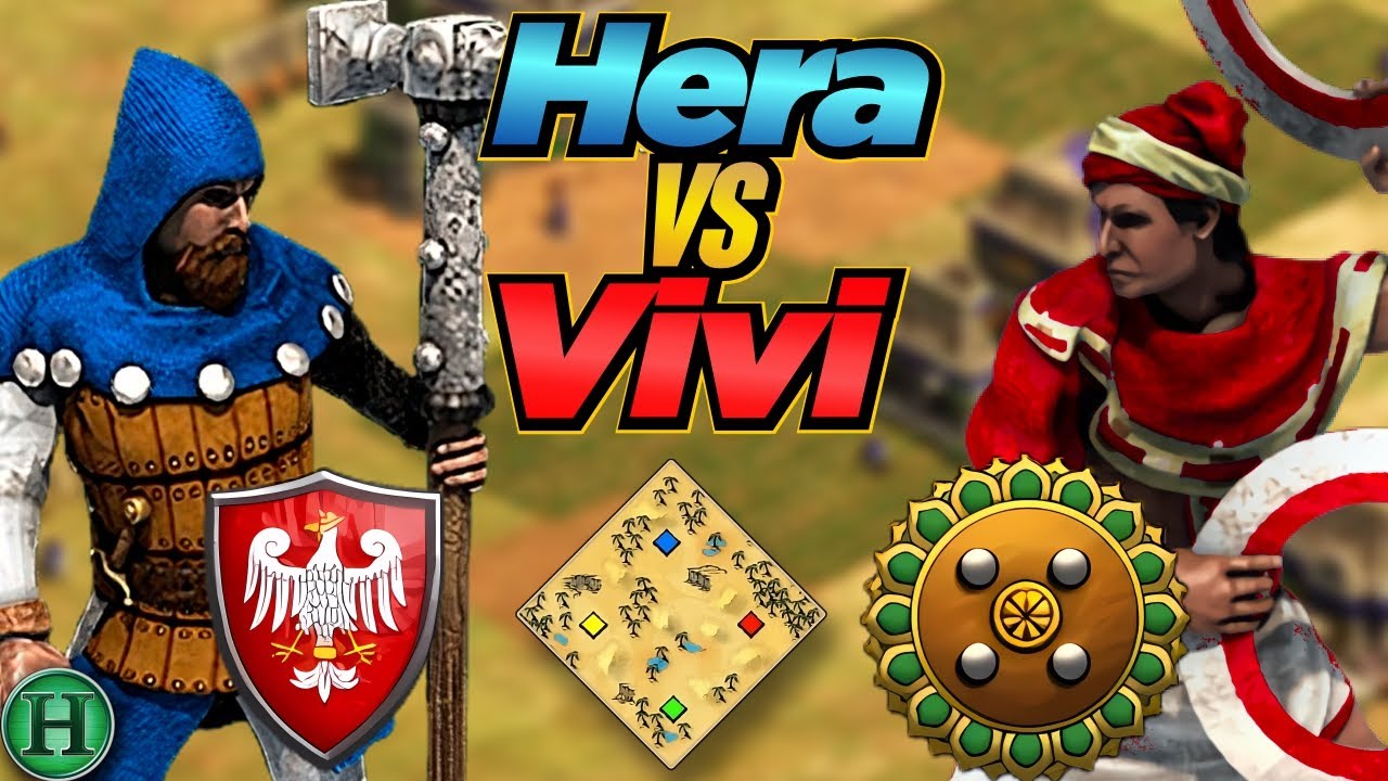 Poles vs Gurjaras | 1v1 Arabia | vs Vivi | AoE2