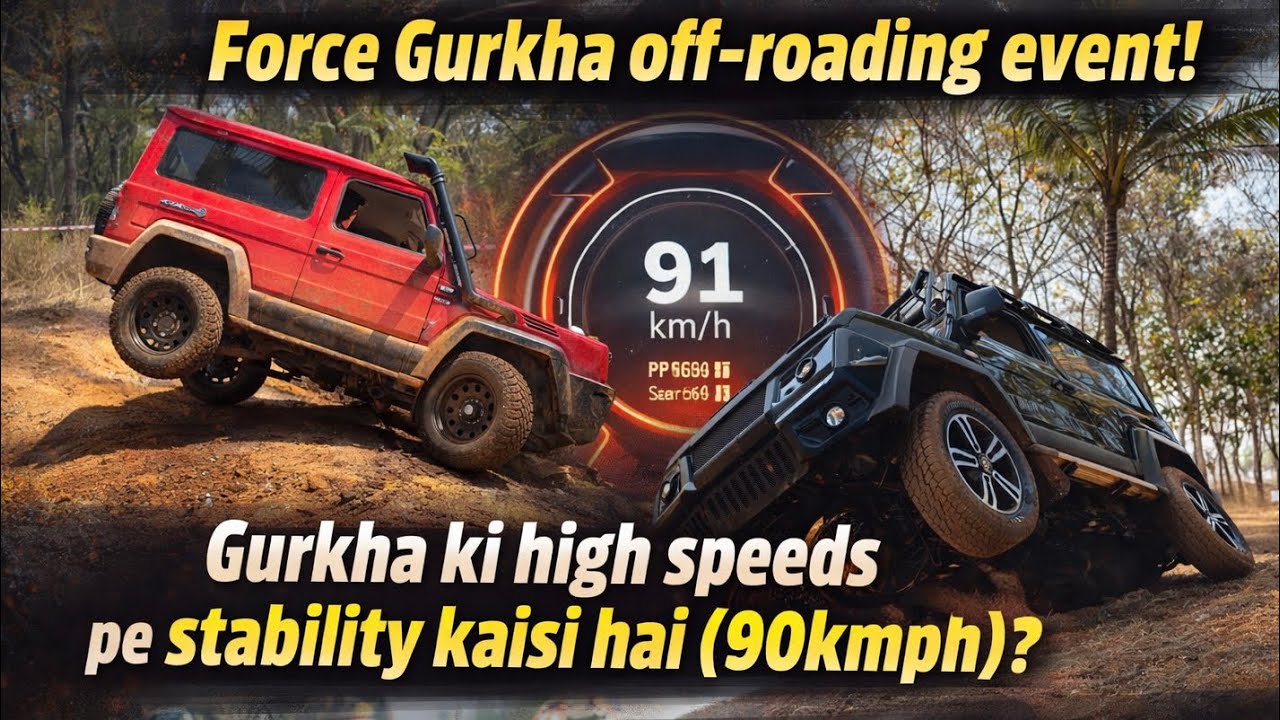 Force Gurkha Off-Roading Event | High Speed Stability @90kmph | Thar Fail?