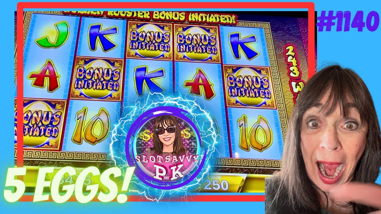 5 EGG BONUS on Golden Roosters UNLEASHED in the high limit room at the T #goldenroostersunleashed