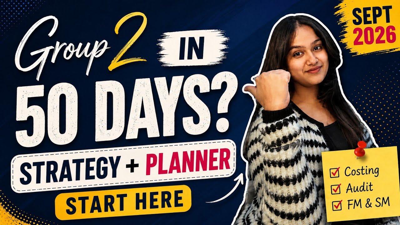 Can You Clear CA Inter Group 2 in Just 50 Days? | Sept 2026 Strategy + Day-wise Planner