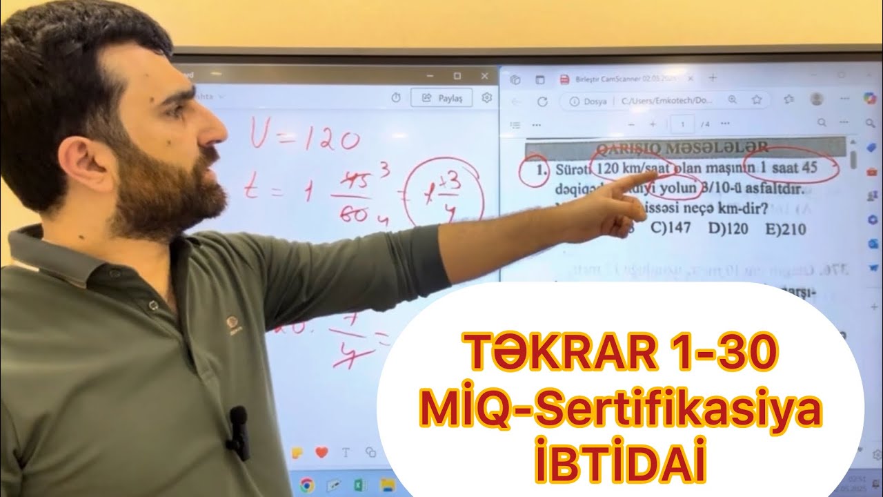 Qarışıq məsələlər 1-30 / MHM kitabı İBTİDAİ