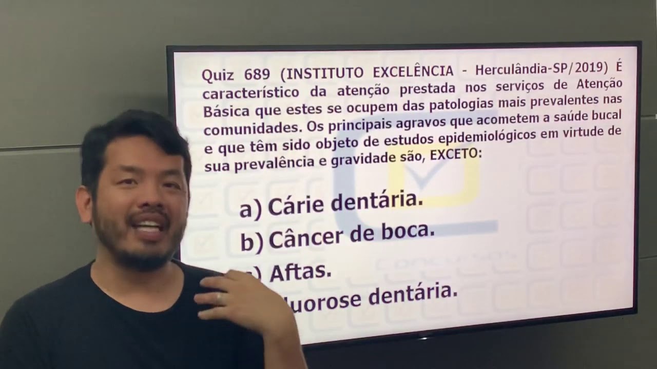 Os principais agravos que acometem a saúde bucal - Quiz #689 CD Concursos.