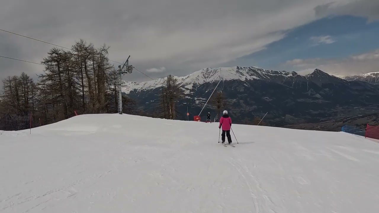 Le super Sauze piste rouge Carole Merle en Mars 2026