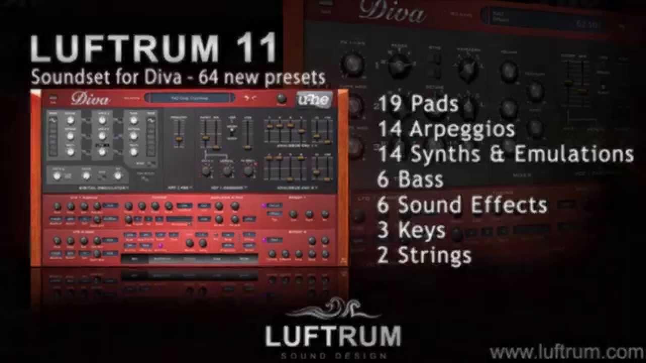 Luftrum 11 - Soundbank for U-He Diva