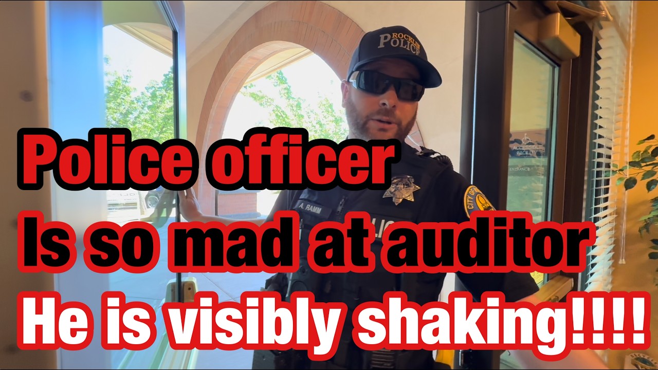 POLICE OFFICER SO MAD AT ME HE IS VISIBLY SHAKING!!!! ROCKLIN FIRST AMENDMENT